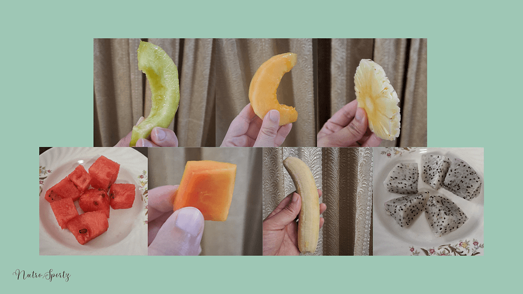 A collage of fruit pieces.