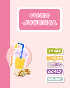An image of a journal to track meals daily.